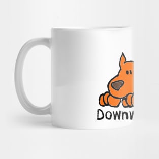 Downward Dog Yoga Funny Cartoon Mug